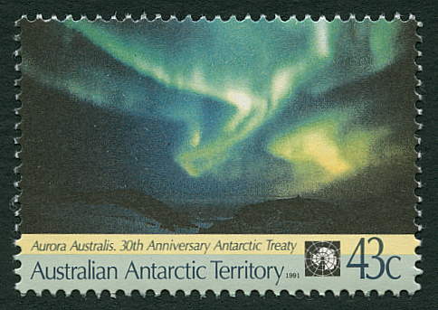 Aurorae on stamps – Australian Antarctic Territory 1991